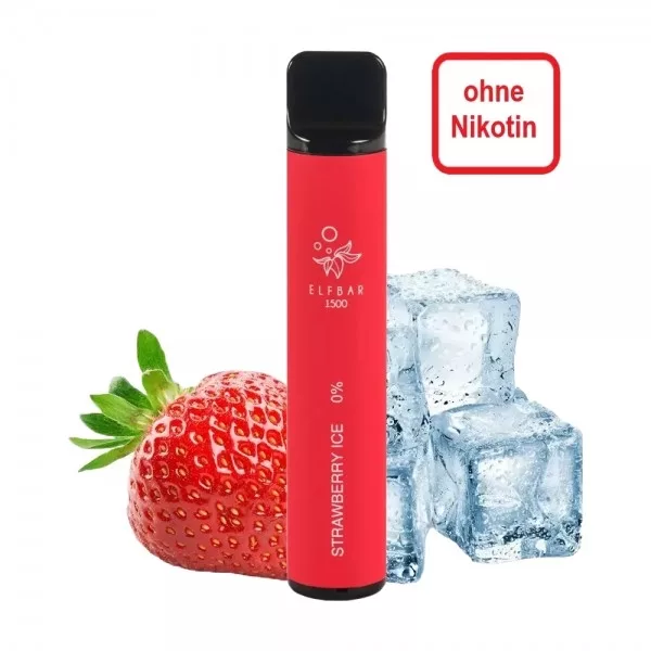 ELFBAR ~ Strawberry ICE (1500, ohne Nikotin)